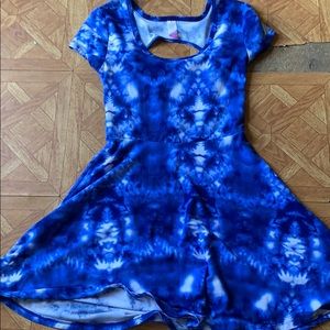 Blue tie dye dress